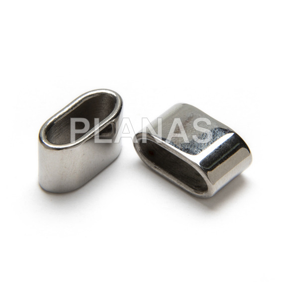 Entrepieza en Acero Inoxidable. 16x9mm.