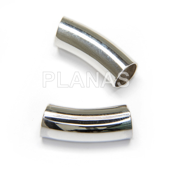 Curved tube 21,4x7,7mm plata.