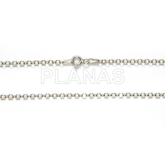 Rolo chain sterling silver, 2.3mm.