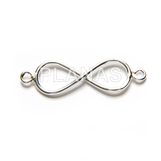 Sterling silver infinity.