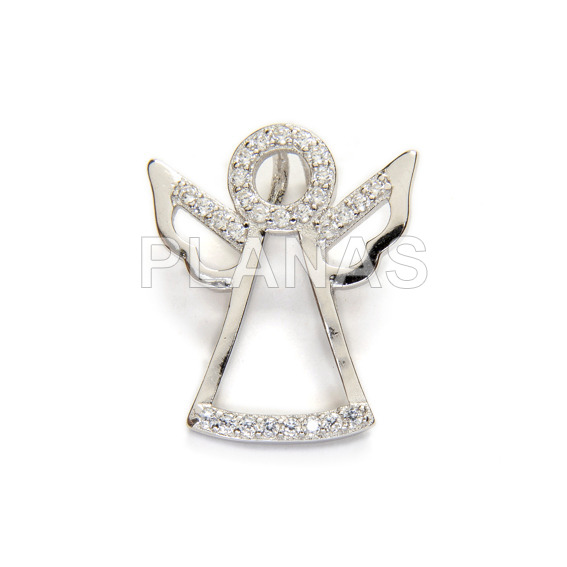 Pendant in sterling silver and zircons.