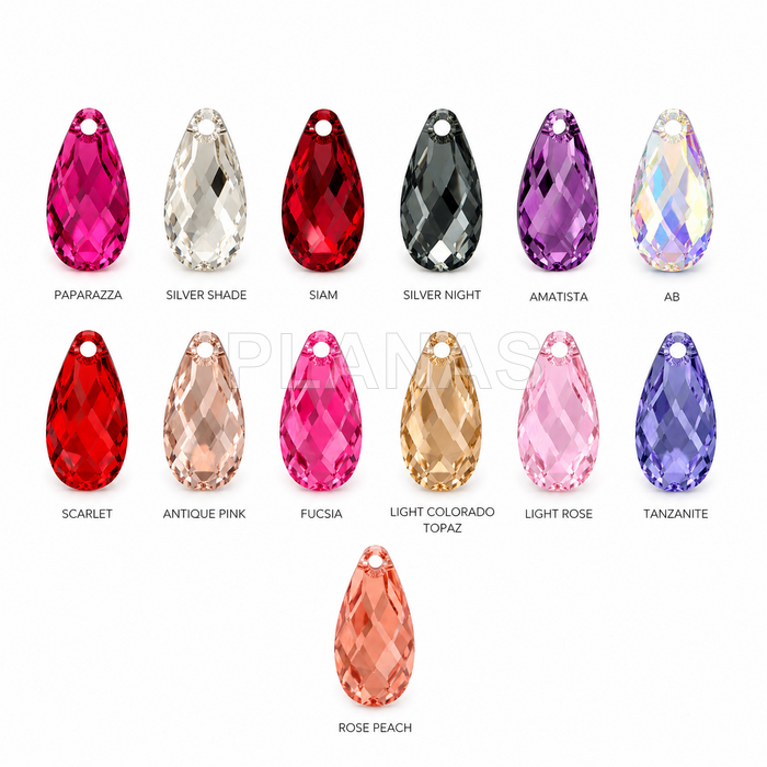 Colgante lagrima Componente Swarovski.13x6,5mm.