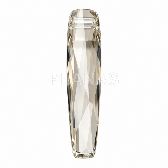Colgante Tubo Componente Swarovski. Silver Shade.