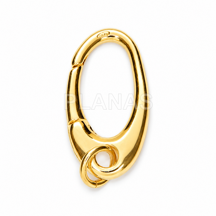 Fechar 27x15mm prata esterlina.