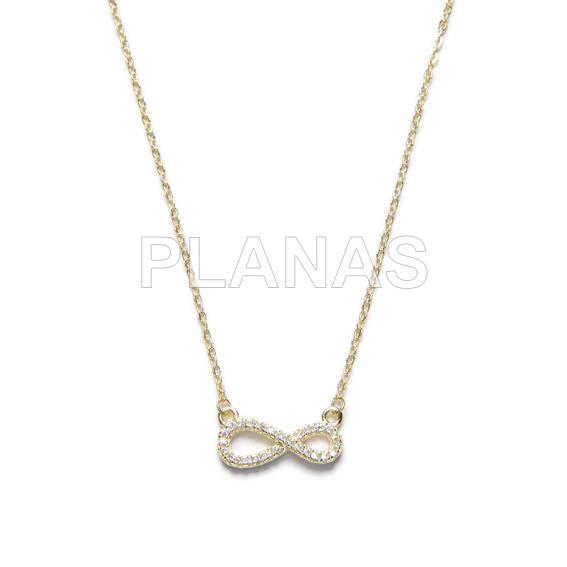 Colar o infinito em prata e zircão.
