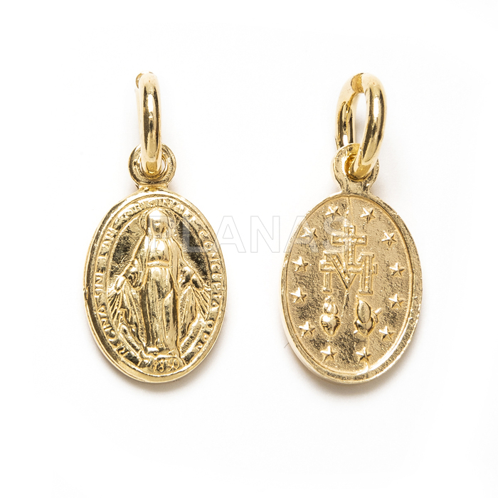 Pendant in sterling silver and gold plated, virgin