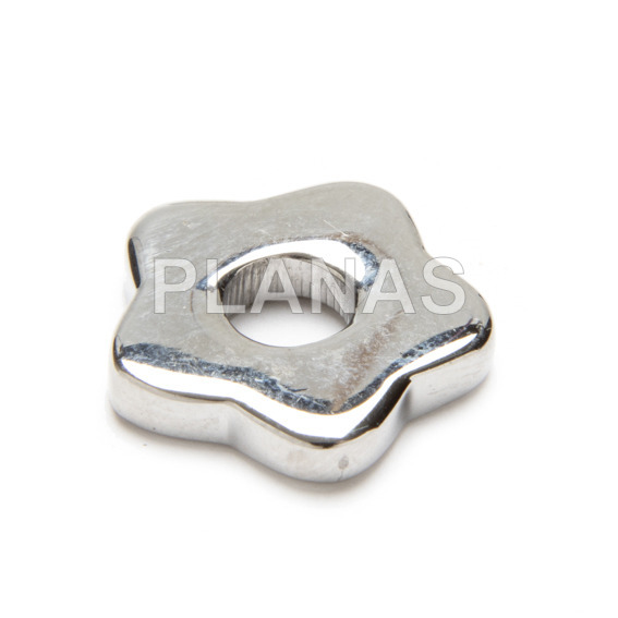 Entrepieza en Acero Inoxidable.FLOR.