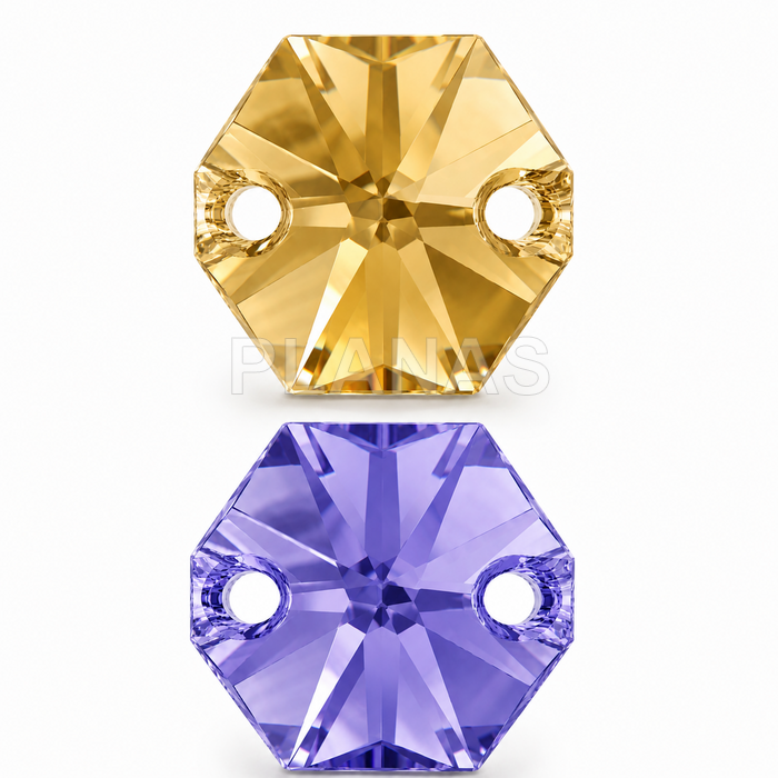 Entrepieza Octagon de Cristal Austríaco.
