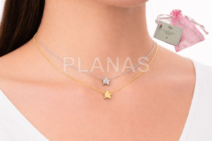 Collar en Plata de ley. ESTRELLA.