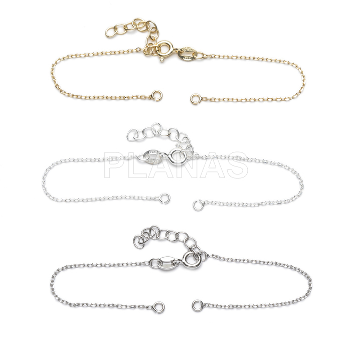Pulsera Forzada abierta en Plata de ley.