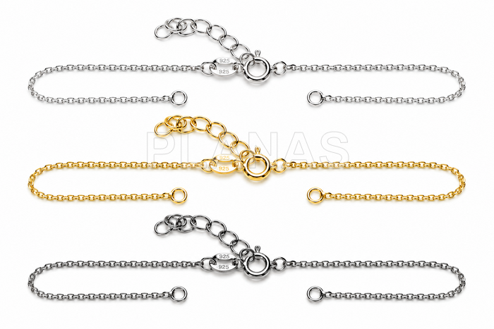 Pulsera Forzada abierta en Plata de ley.