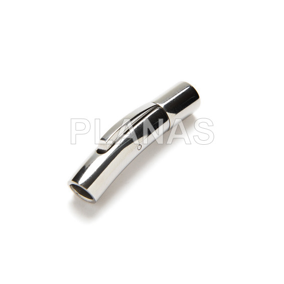 Fecho baioneta em aço inoxidável 304 com furo de 4 mm.