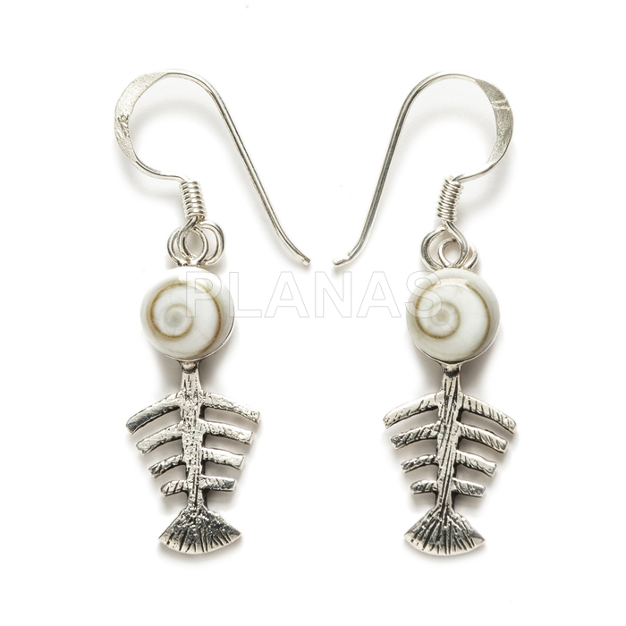 Earring silver and chiva