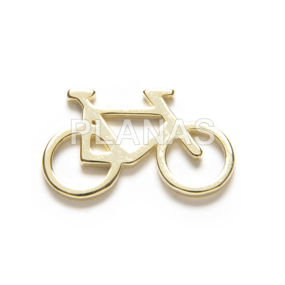 Entrepieza en Plata de ley y Baño Oro. BICICLETA.