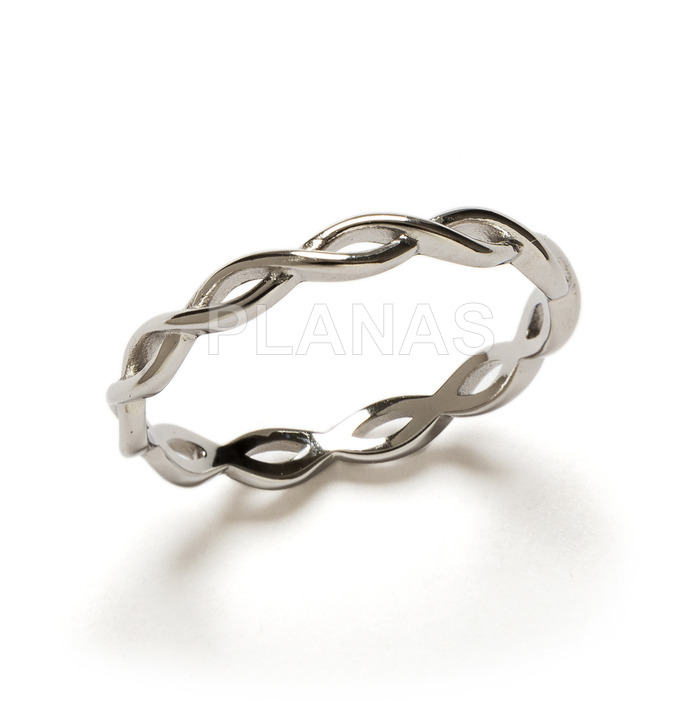 Sterling silver ring. braided.