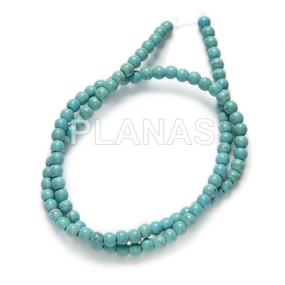 8mm natural turquoise strips.