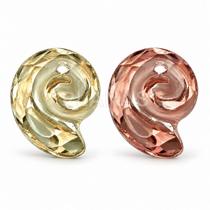 Pingente swarovski caracol 15x12mm.