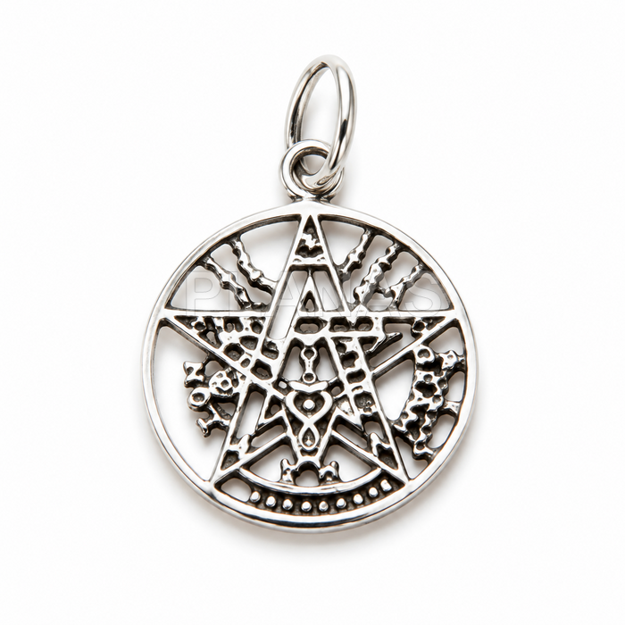 Mini pingente em prata de lei.tetragramaton.