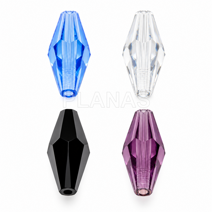 Entrepieza Componente Cristal Austríaco.15x6mm.