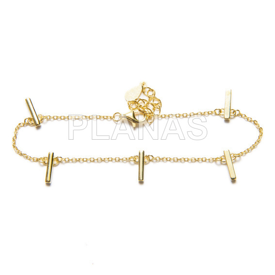 Pulseira de prata esterlina.