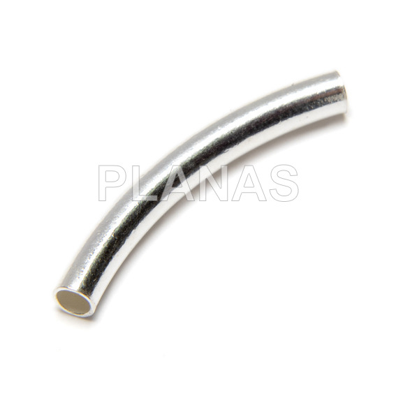 Round tube 35x2mm sterling silver.