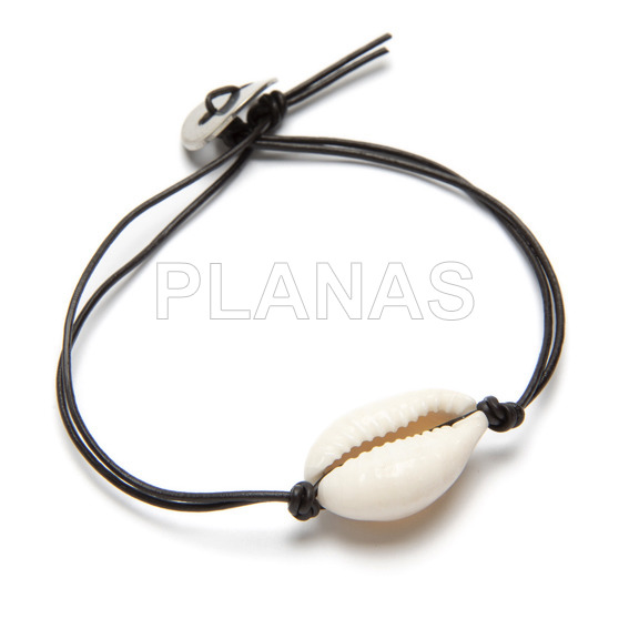 Pulsera con cierre Acero Inoxidable.CONCHAS.