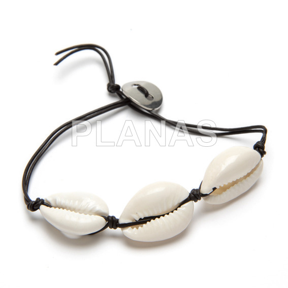 Pulsera con cierre Acero Inoxidable.CONCHAS.