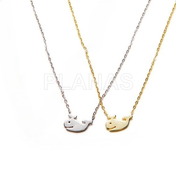 Collar en Plata de Ley.BALLENA.