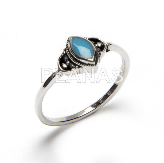 Ring in sterling silver and turquoise.