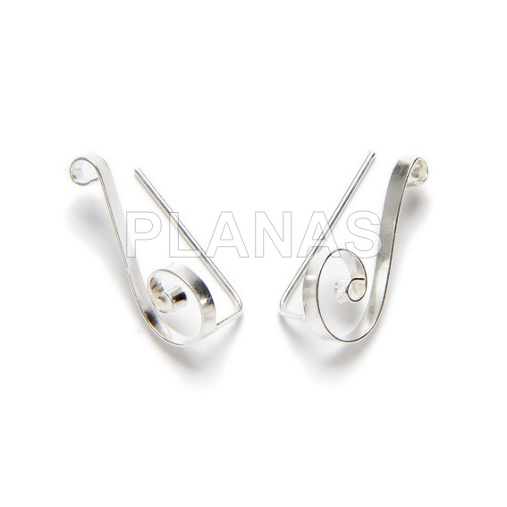 Pendientes Trepadores en Plata de Ley. ESPIRAL.