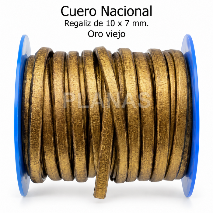 1 Metro de Cuero Regaliz 10x7mm.