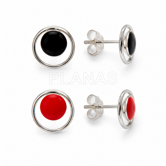 Pendientes en Plata de Ley.  