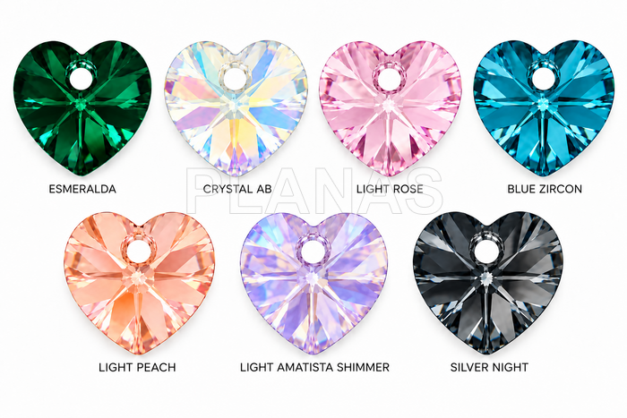 Colgante Corazón Componente Swarovski 10,3x10mm.