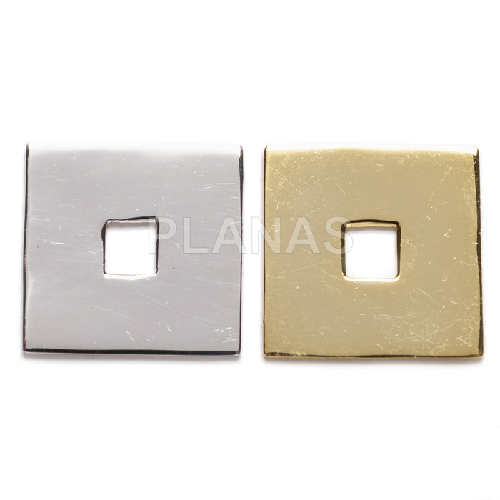 Square sterling silver plate