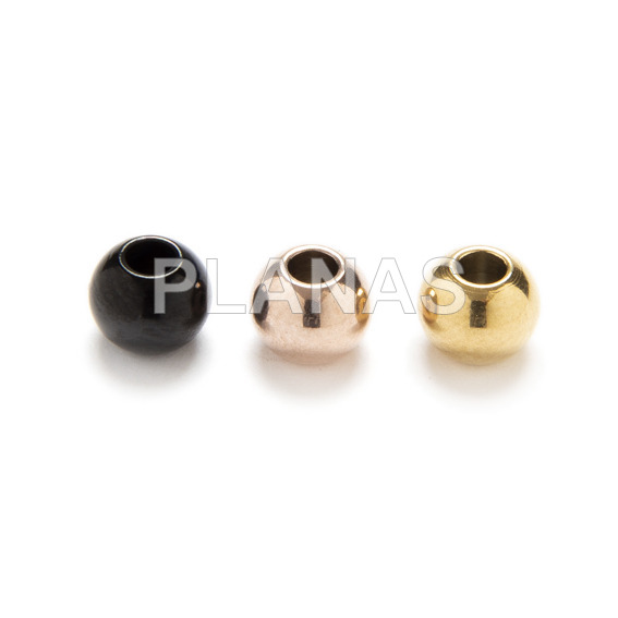 Bola en Acero Inoxidable de 5mm con agujero de 1mm.