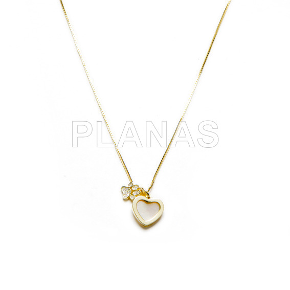 Colar de prata esterlina com inserções de 5 mm.