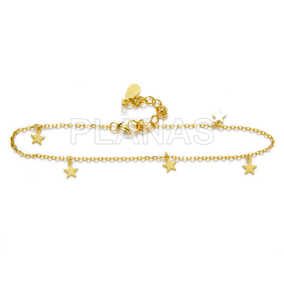 Pulsera en Plata de ley. ESTRELLAS.