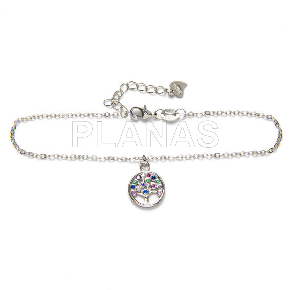 Silver pendant rhodium.
