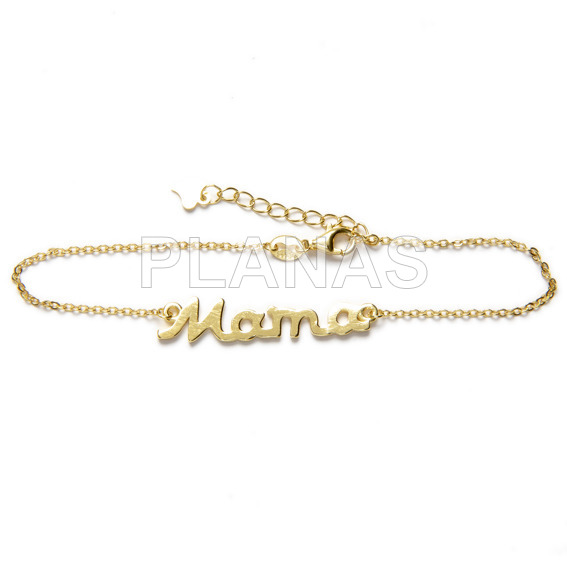 Pulseira em prata de lei rodiada.simbolo mujer.