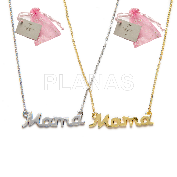 Collar para Mama en Plata de ley.