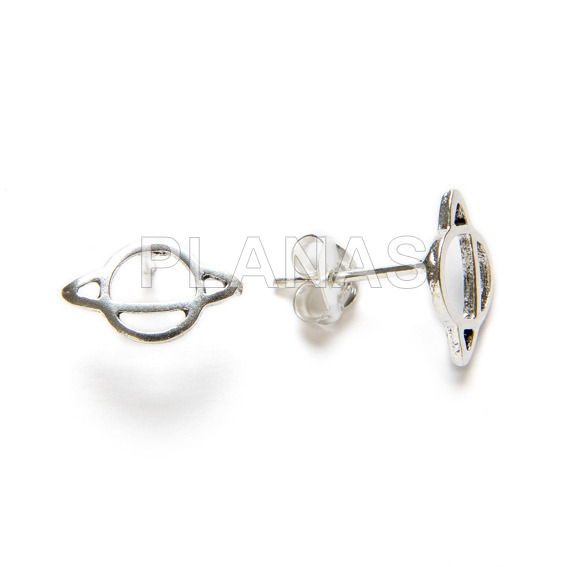 Flower earrings in sterling silver