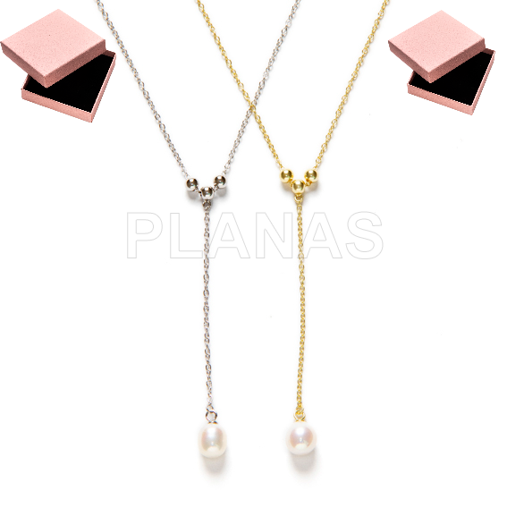 Colgante en Plata de ley y Perla Shell.