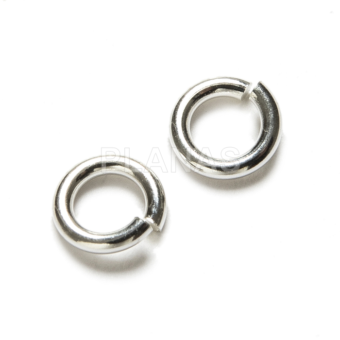 Silver rings open 4x2,5x0,8mm