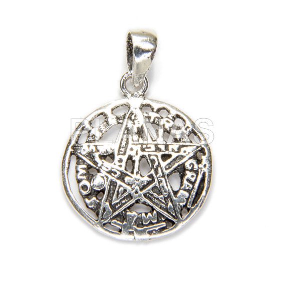 Pendant in sterling silver.tetragramaton.