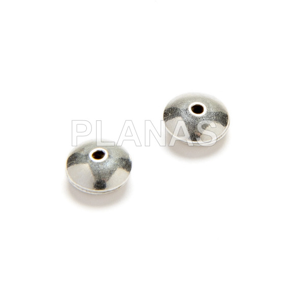 Disc spacer in sterling silver. 4x2mm.