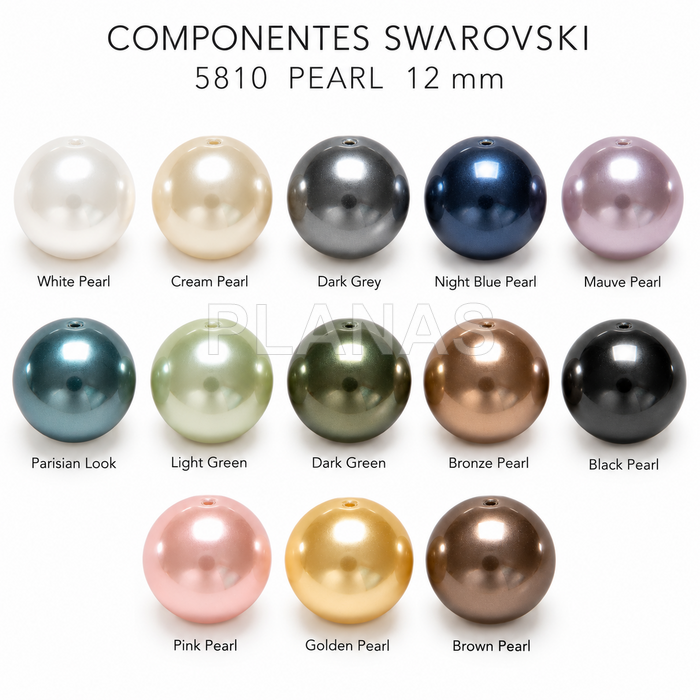 Pérolas swarovski 12 milímetros