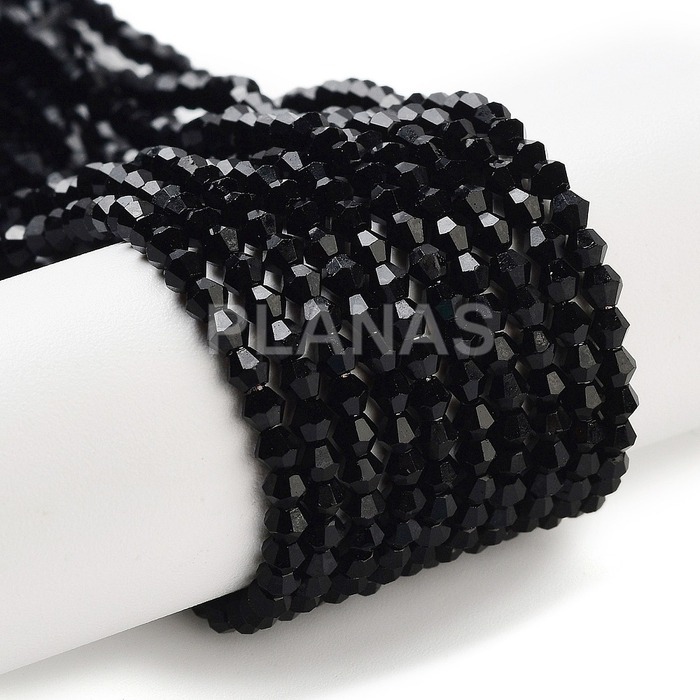 Pack de 10 tiras de Tupi en Cristal Negro de 3mm.