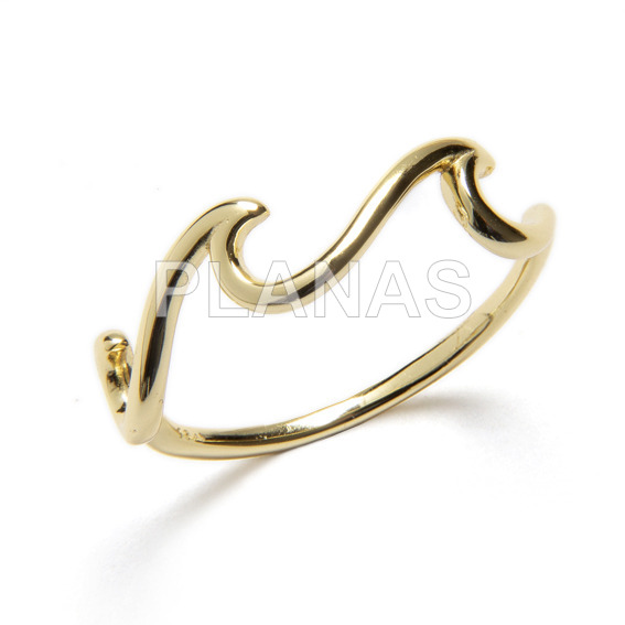 Gold plated sterling silver ring with 1 micra.olas.