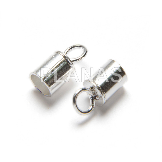 Closed terminal 3mm silver.