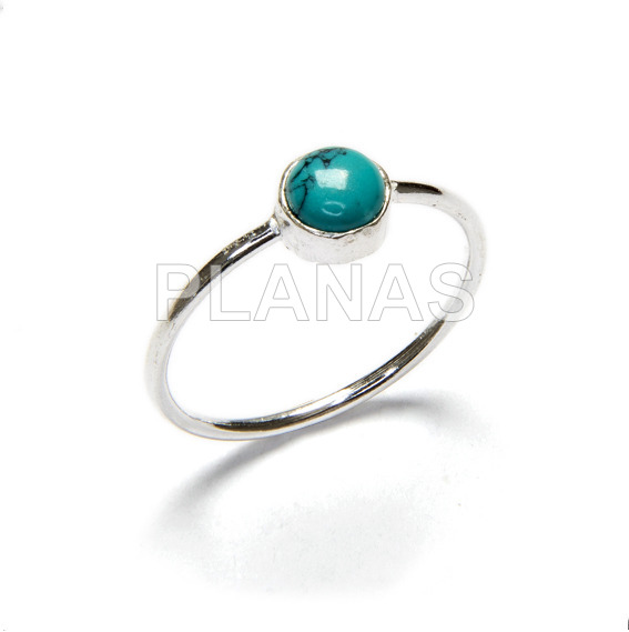 Ring in sterling silver and natural turquoise.